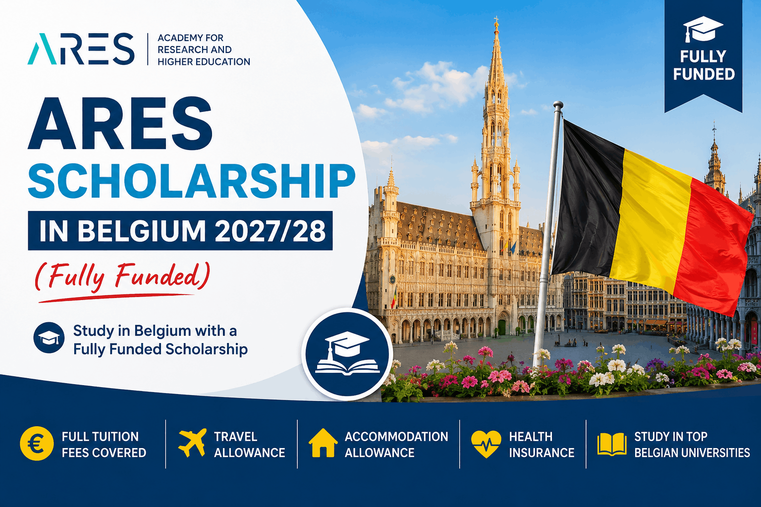 ARES Scholarship in Belgium 2027/28 fully funded scholarship